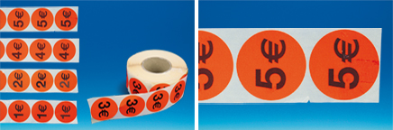 Pastilles 45 mm étiquettes autocollantes pour rond 5 cm dés et pions jeux.